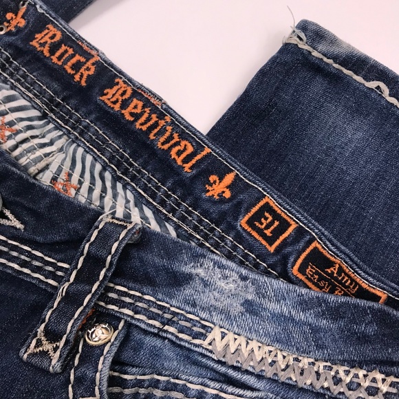 Rock Revival Amy Easy Boot Embellished Dark Sz 31x32 - Picture 4 of 7